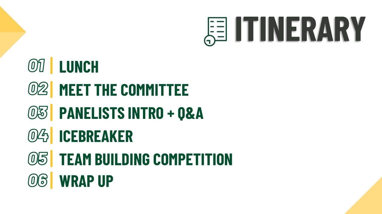 Midterm Mixer Itinerary