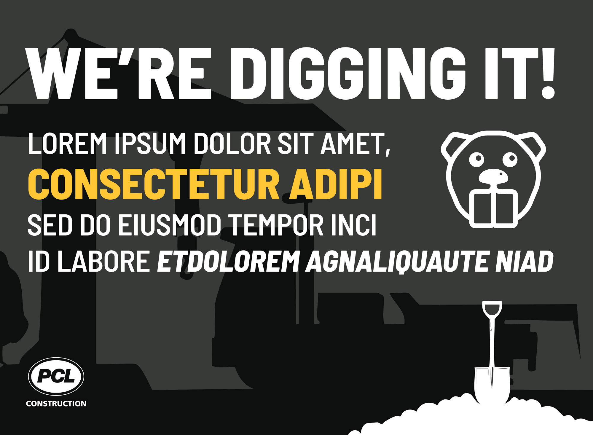 Black Hoarding Graphic
