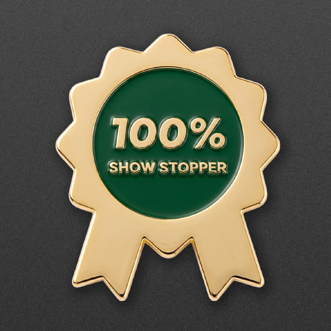 CHFA Custom Pin - 100% Show Stopper