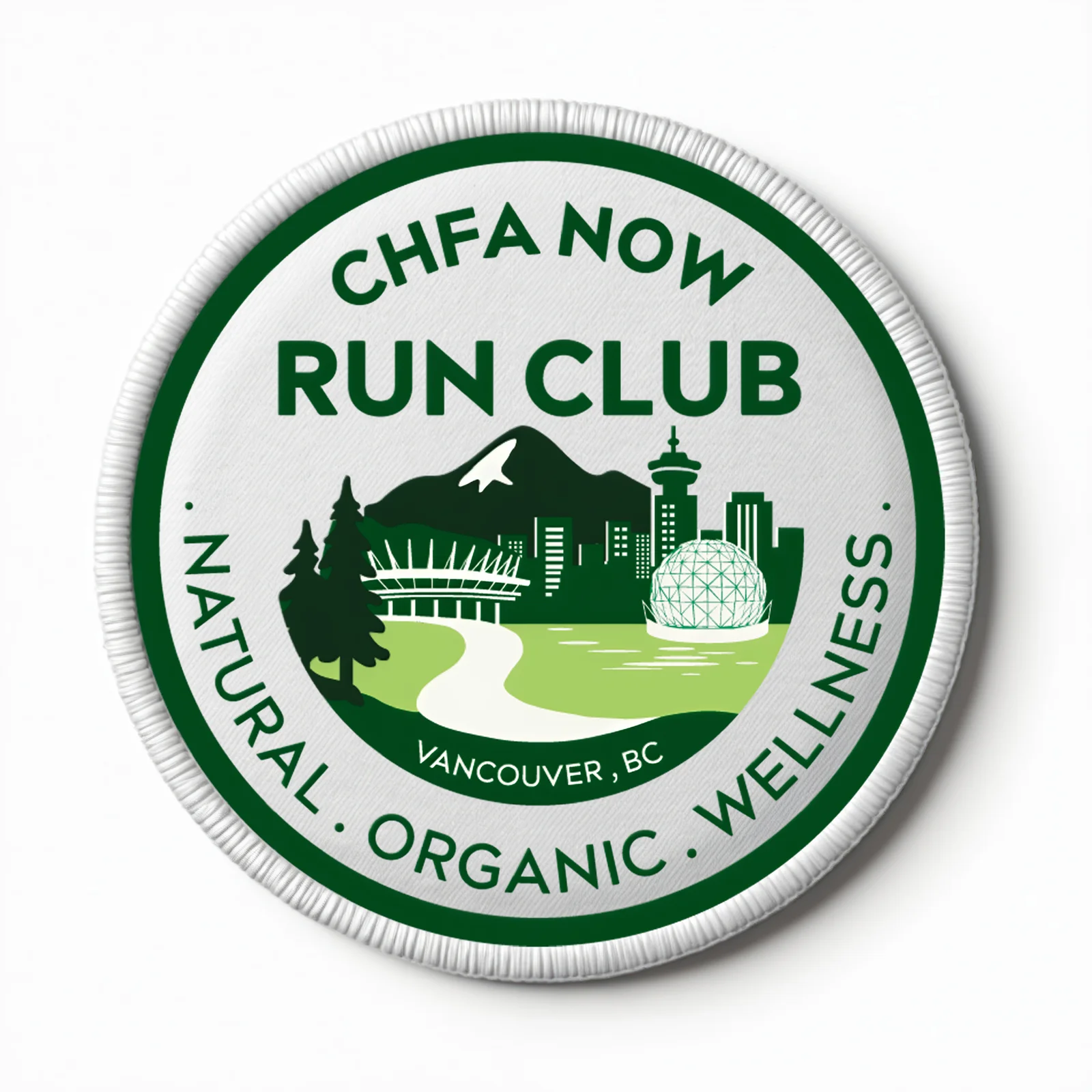 CHFA Run Club Badge Patch Mockup